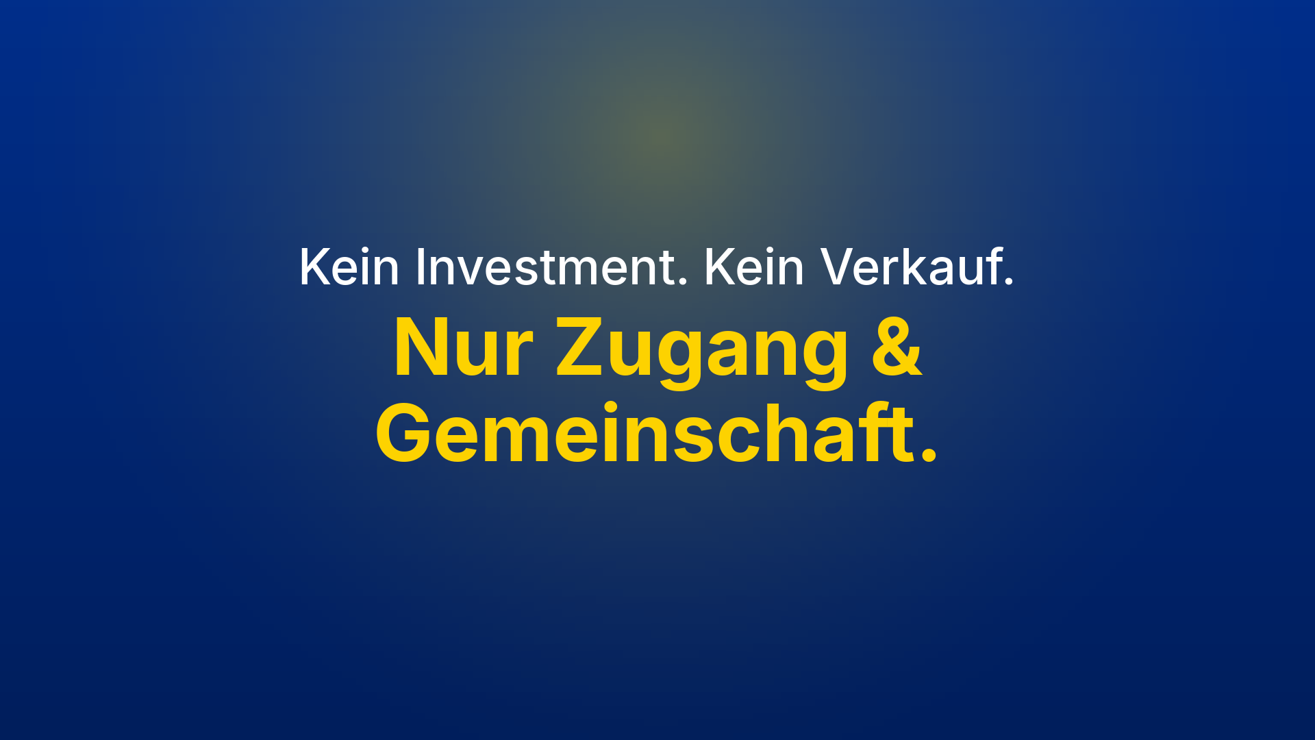 Sem investimento. Sem venda. Apenas acesso e comunidade.